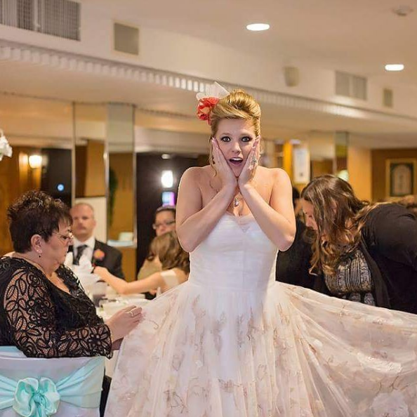 wedding dress malfunction