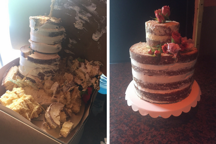 Redditors slam a 'disaster' wedding cake made for a bride who was told the  baker was a professional | Daily Mail Online
