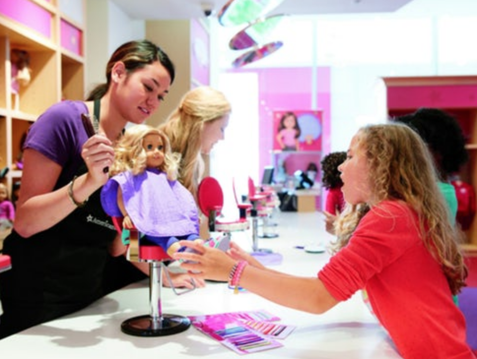 american girl store hair salon