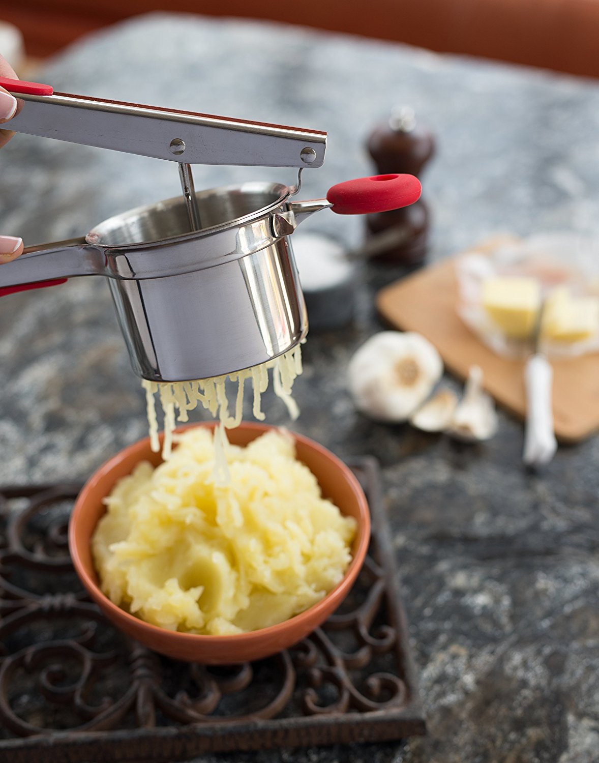 mashed potatoes using a ricer