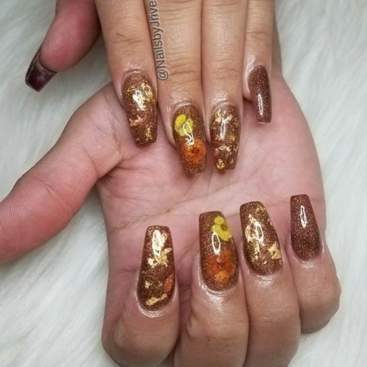 thanksgiving acrylic nail designs