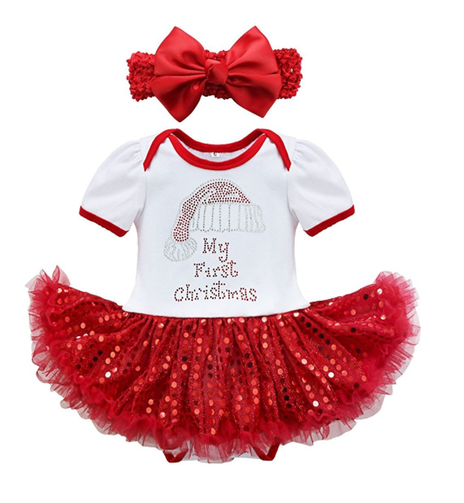 my 1st christmas baby outfit