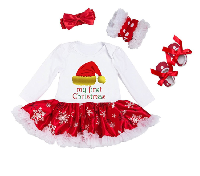 infant girl first christmas outfit