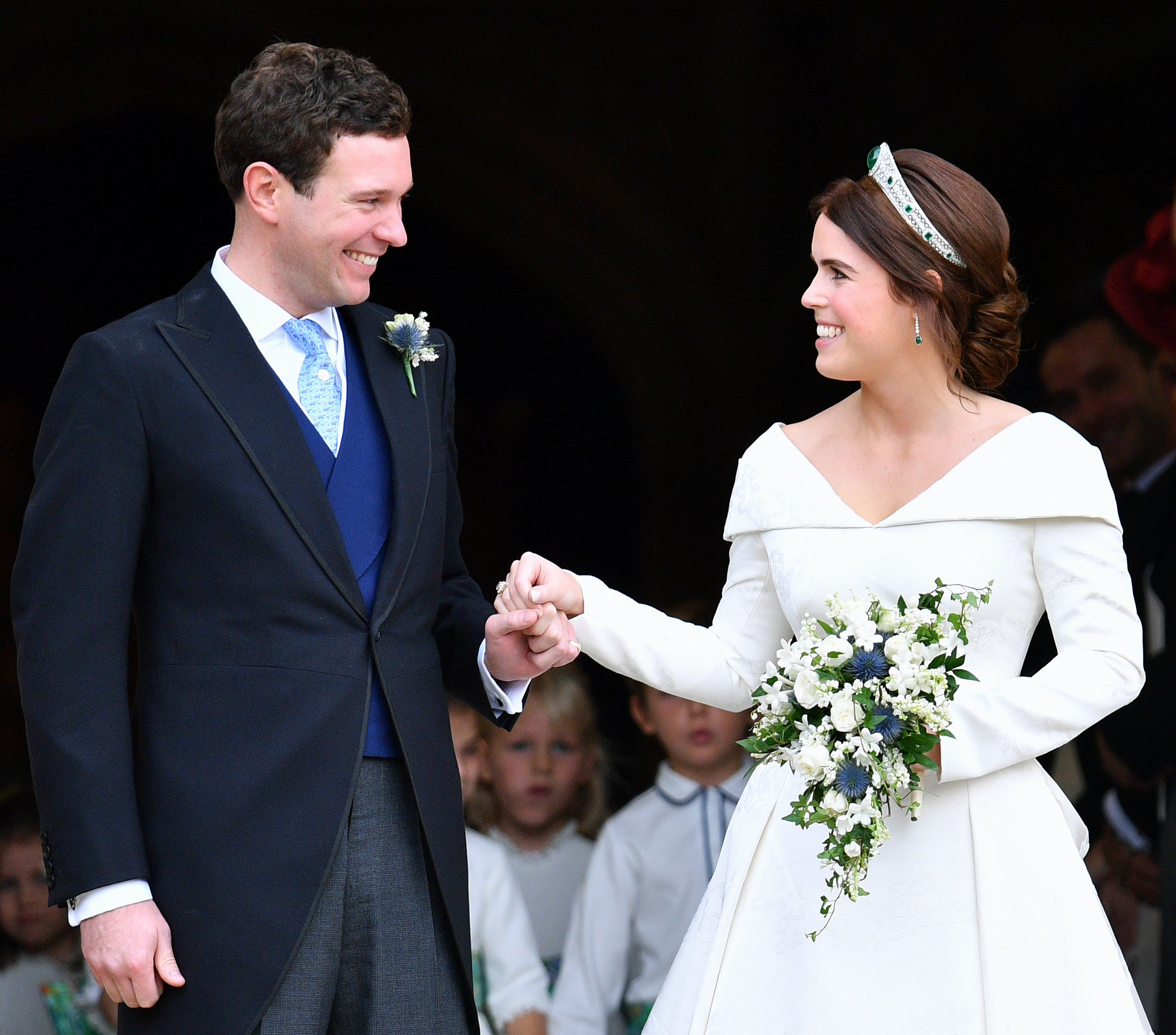 Свадьба евгении фото. Jack Brooksbank. Princess Eugenie and Mr. Brooksbank. Джек Бруксбэнк и принцесса Евгения Возраст. Рост принцессы Евгении.