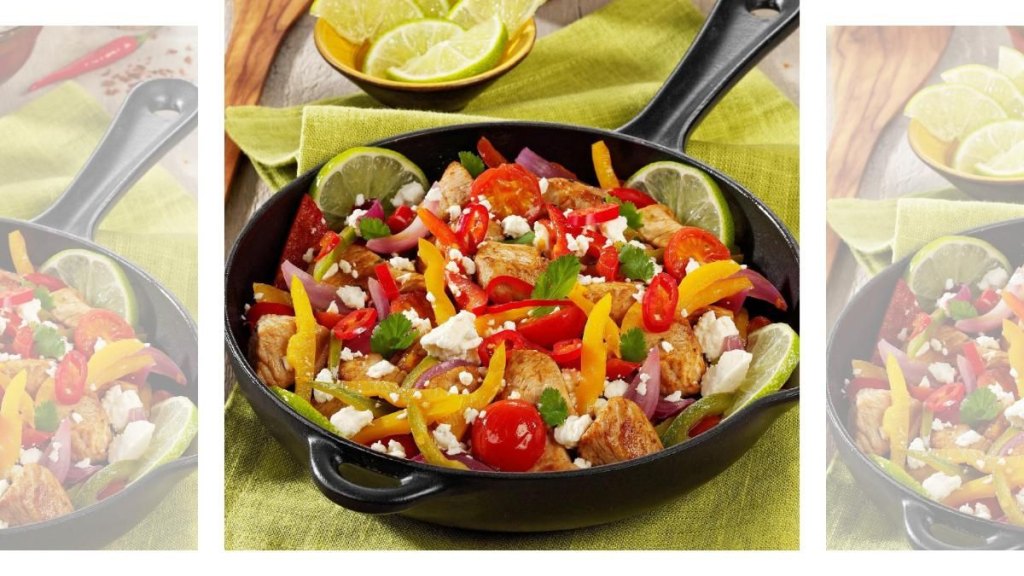 chicken and pepper fajitas