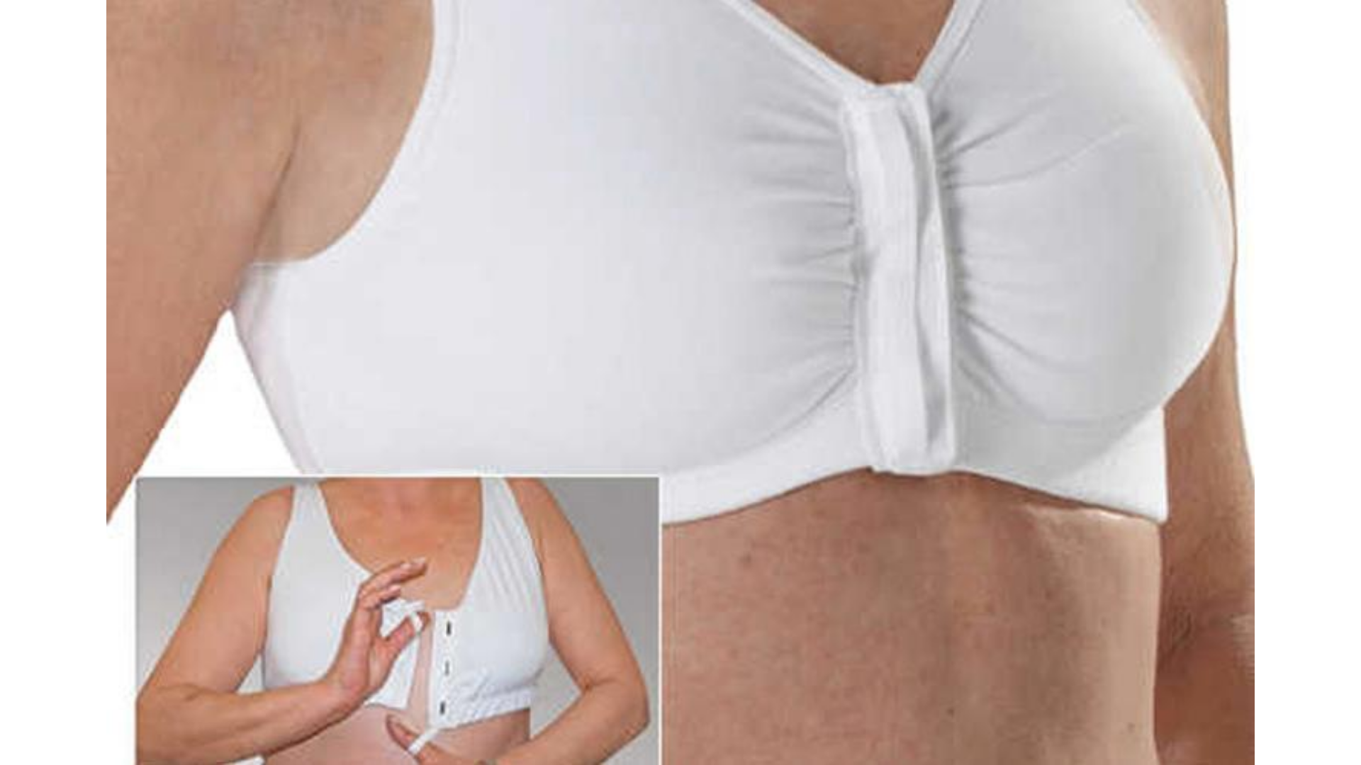 QIGUANDZ Shirt Bras for Older Women Convenient Front Closure