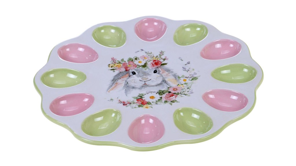 easter bunny deviled egg tray