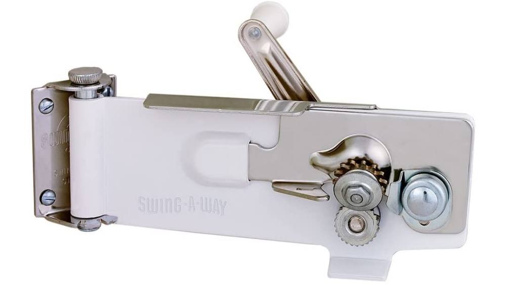 Swing-A-Way Easy Crank Can Opener with Built-In Bottle Opener, Green 