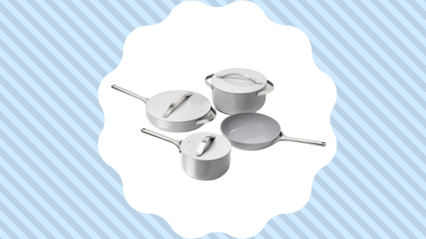 caraway cookware set in gray