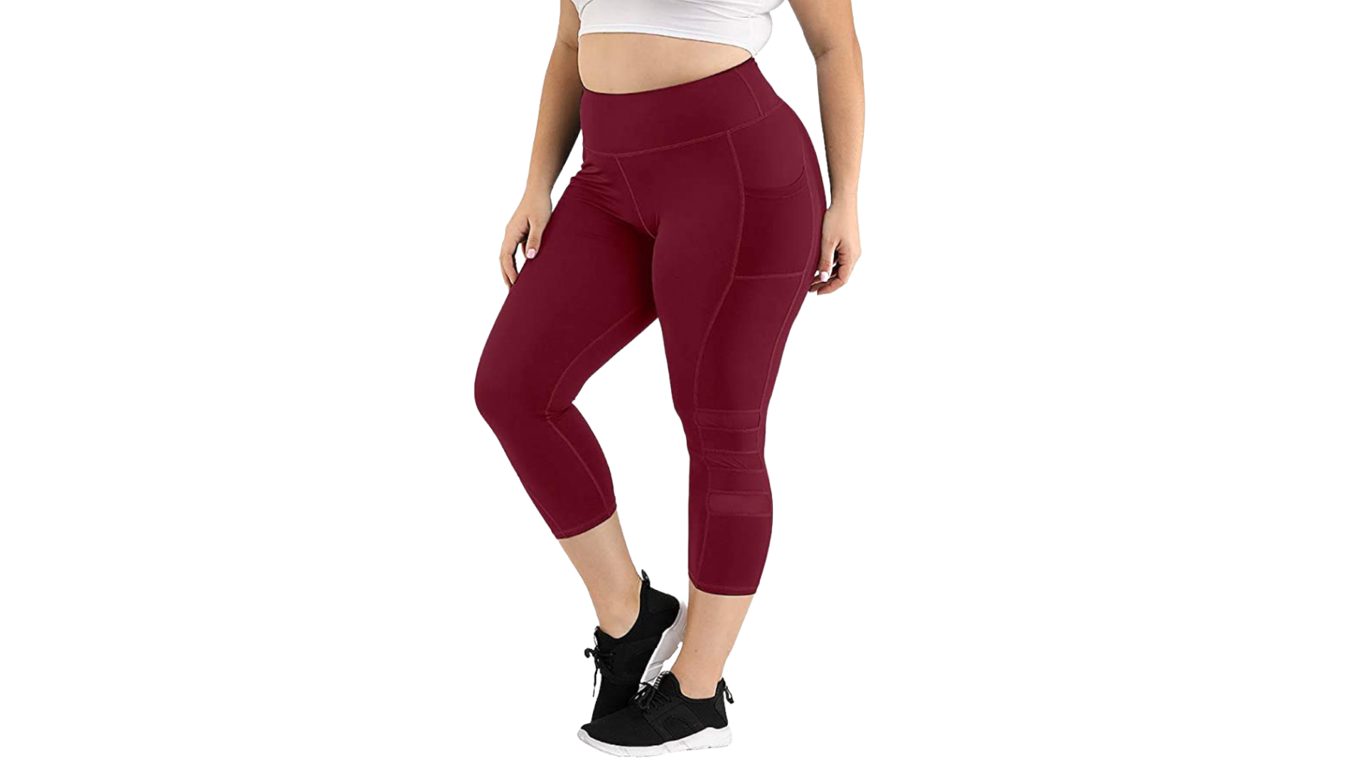 GAYHAY Leggings with Pockets for Women Reg & Plus Size - Capri Yoga Pants  High Waist Tummy Control Compression for Workout