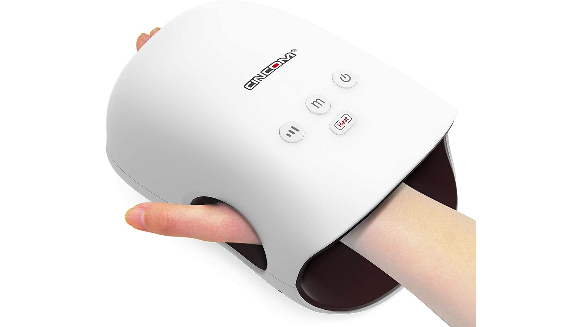 Comfier Cordless Hand Massager Machine with Heat for Carpal Tunnel han