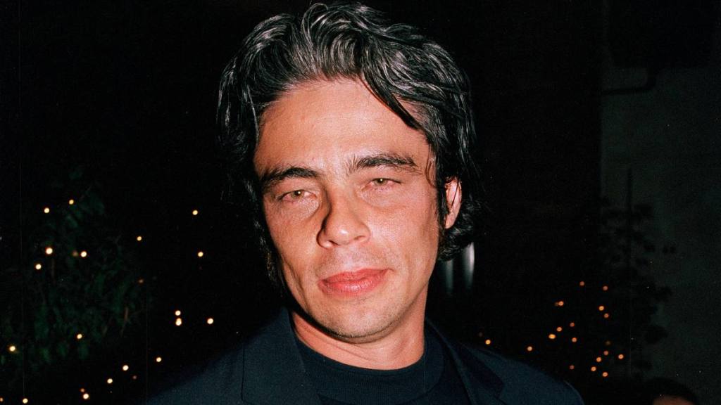 Man smoldering; Benicio del toro