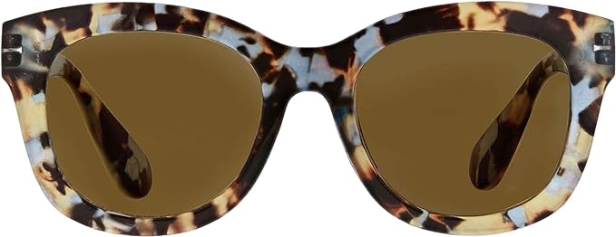 Peepers by PeeperSpecs Center Stage Oversized Reading Sunglasses in Blue Quartz
