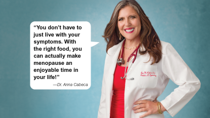 Dr. Anna Cabeca, who lost 80 lbs and a menopause belly with the help of superfoods