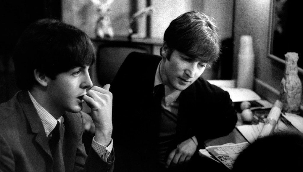 John Lennon and Paul McCartney, December 1963