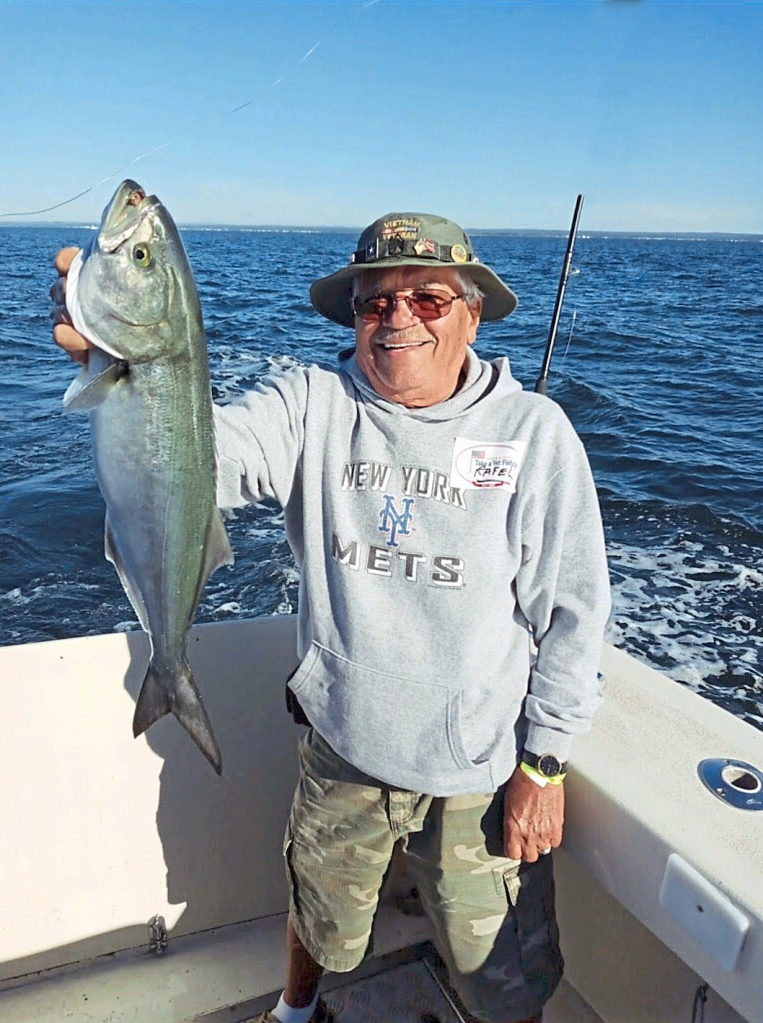 Since 2008, Joe has helped hundreds of veterans (like Rafel, shown here) find hope and healing through the Fishing Outreach Program