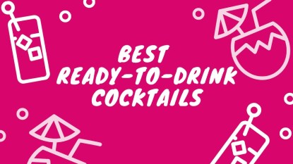 An image with drawings of cocktails and text reading 'Best ready-to-drink cocktails.'