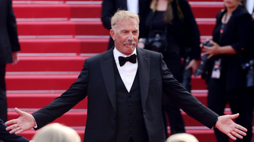 Kevin Costner attends the "Horizon: An American Saga" Red Carpet at the 77th annual Cannes Film Festival