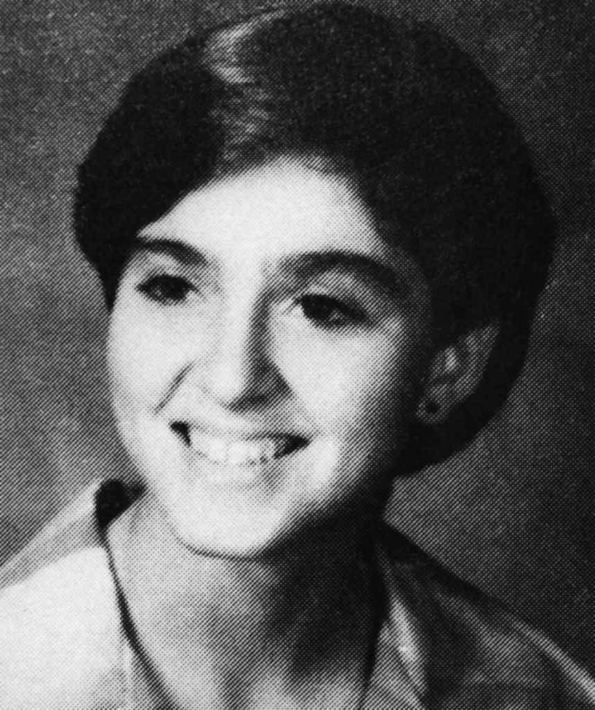 Madonna in her 1976 high school yearbook portrait