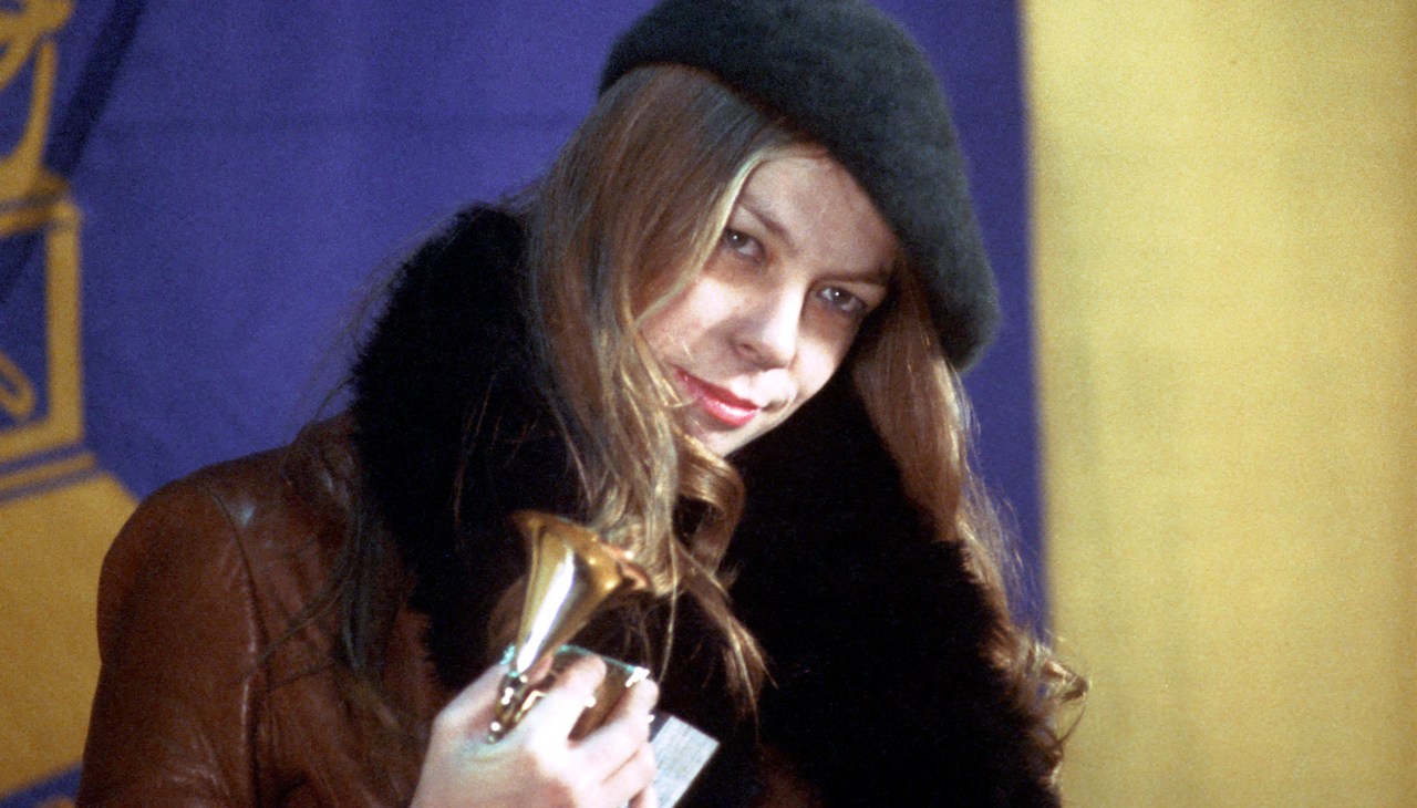 Rickie Lee Jones with her Best New Artist Grammy in 1980