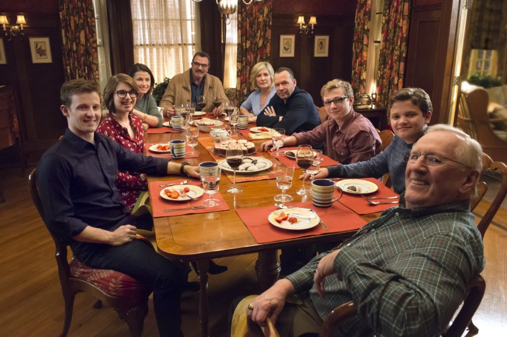 family dinner; blue bloods cast get along