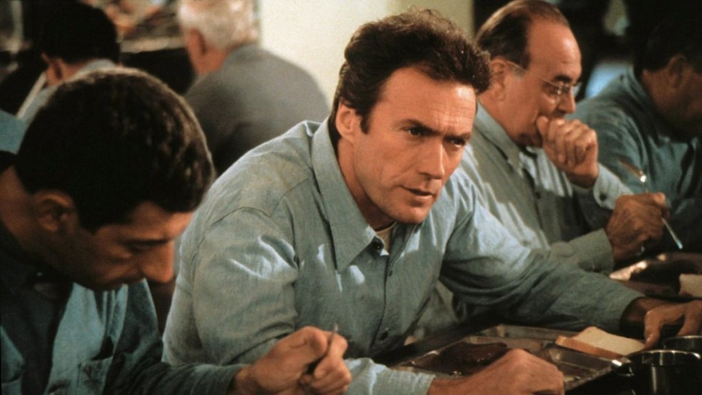 Clint Eastwood, Larry Hankin and Frank Ronzio in 'Escape From Alcatraz' (1979)