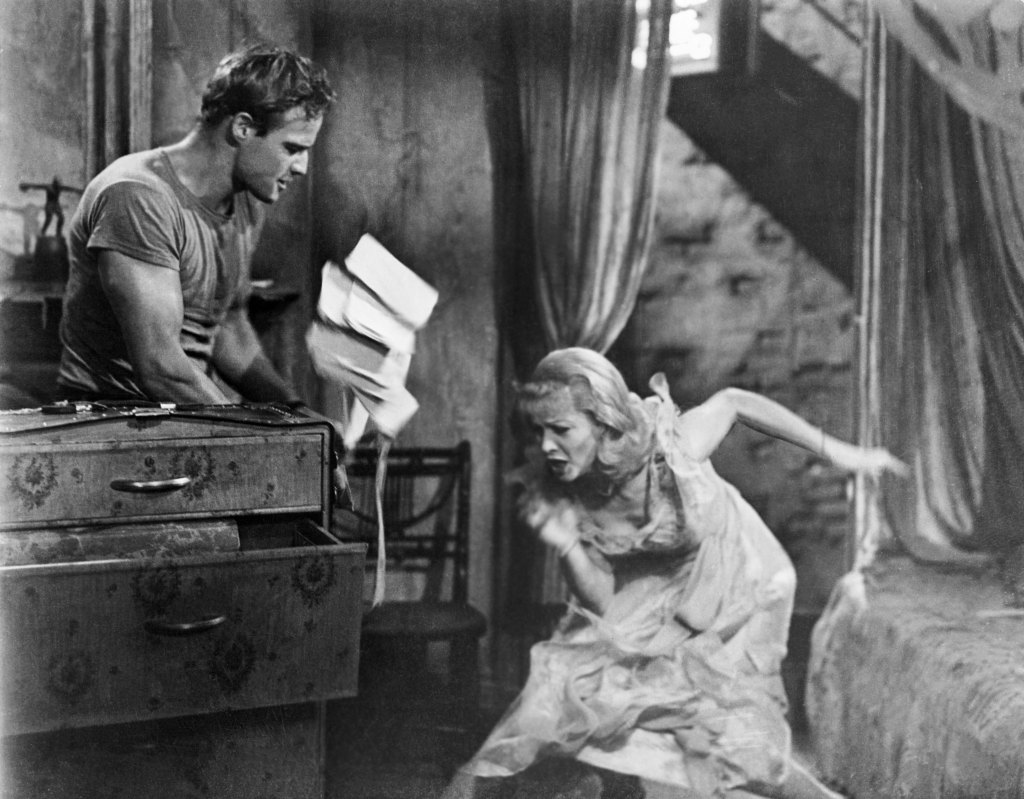 Brando and Leigh acting in the 1951 film