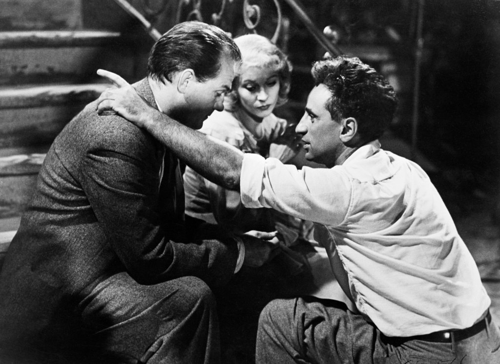 Elia Kazan directing Karl Malden and Vivien Leigh 