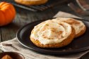 pumpkin spice cookies with frosting made from the new dolly parton fall cookie mix