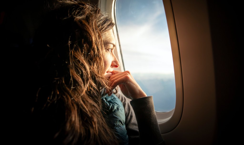 woman on plane