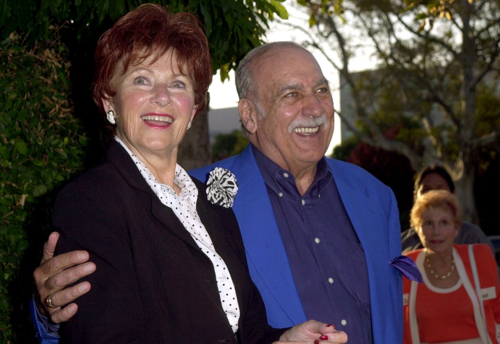 Marion Ross and second husband Paul Michael during a performance of "Six Dance Lessons in Six Weeks" dedicated to Jack Lemmon at Geffen Playhouse in Westwood, California.