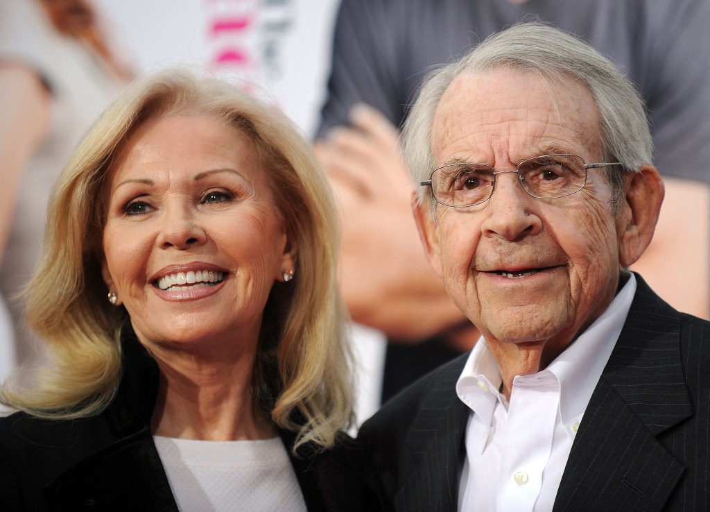 Actor Tom Bosley and his wife actress Patricia Carr arrive at the premiere of "The Back-up Plan" in Westwood, California, on April 21, 2010.