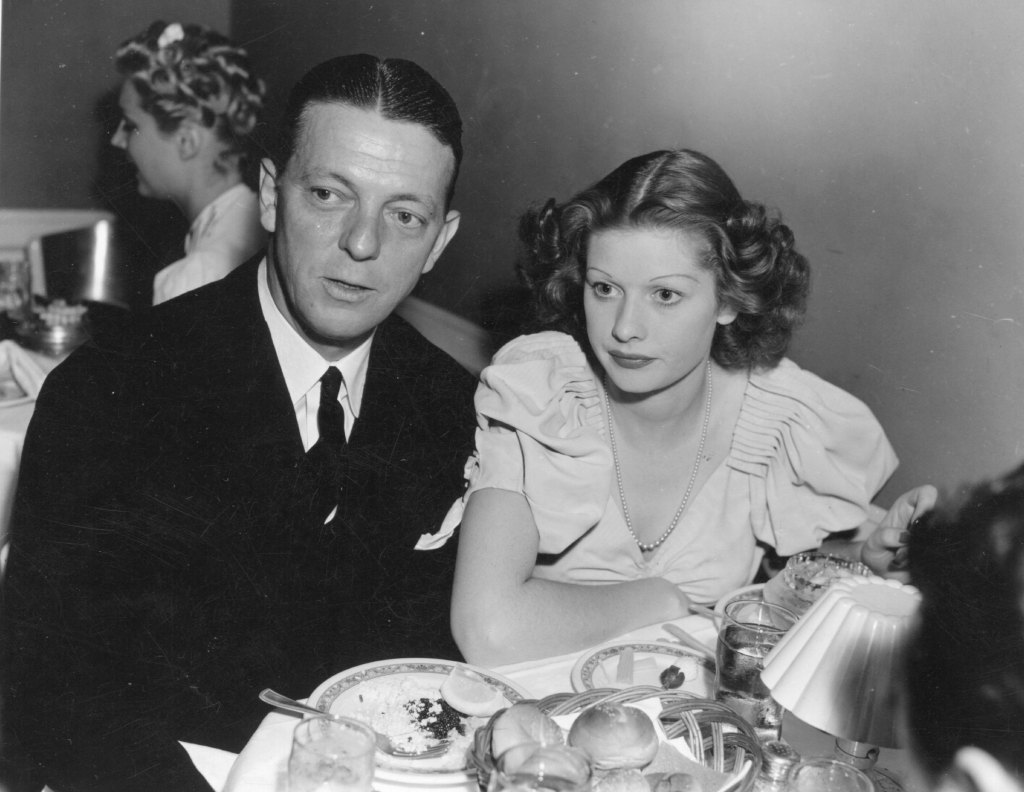 Lucille Ball has dinner with Alex Hall in 1935.