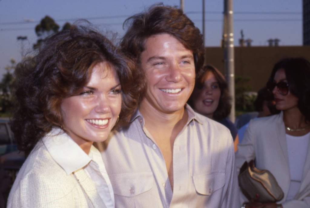 Anson Williams attends an event with his wife Lorrie Mahaffey in 1980 in Los Angeles, California.