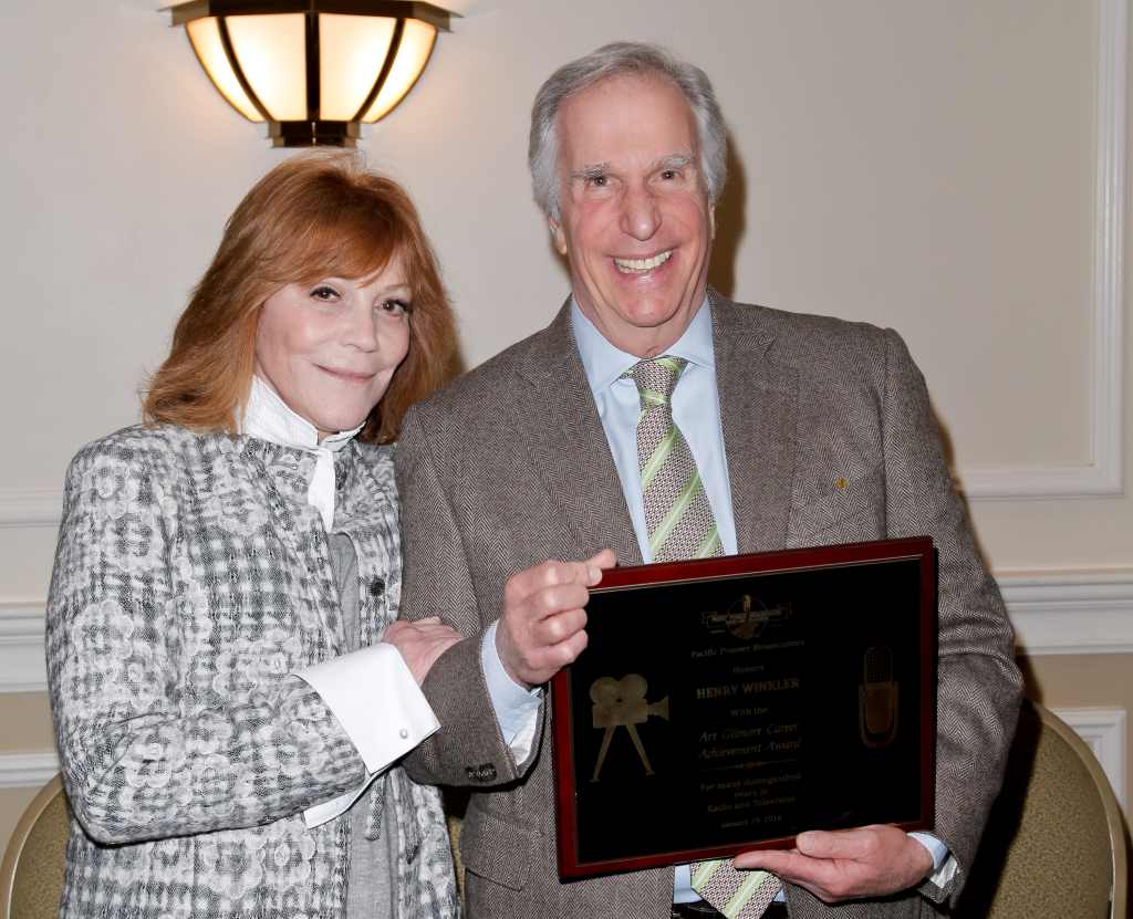 Henry Winkler and his wife, Stacey Winkler, attend the Pacific Pioneer Broadcasters Lifetime Achievement Awards Ceremony for Henry Winkler at Sportsmens Lodge on January 29, 2016 in Studio City, California.