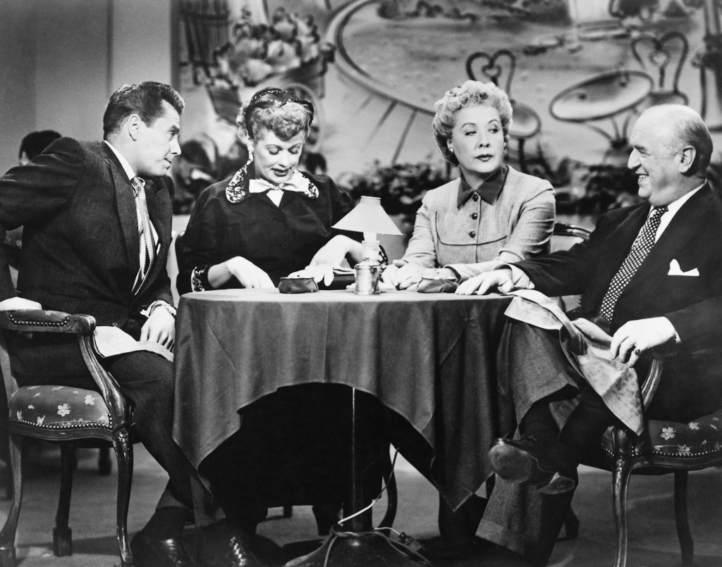 L-R: Desi Arnaz, Lucille Ball, Vivian Vance and William Frawley