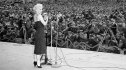 Marilyn Monroe entertains the troops in Korea in February 1954.