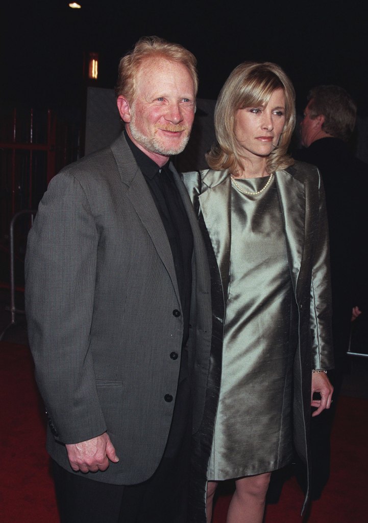 Don Most and wife Morgan at the Los Angeles premiere of Ron Howard's 1999 movie EdTV.