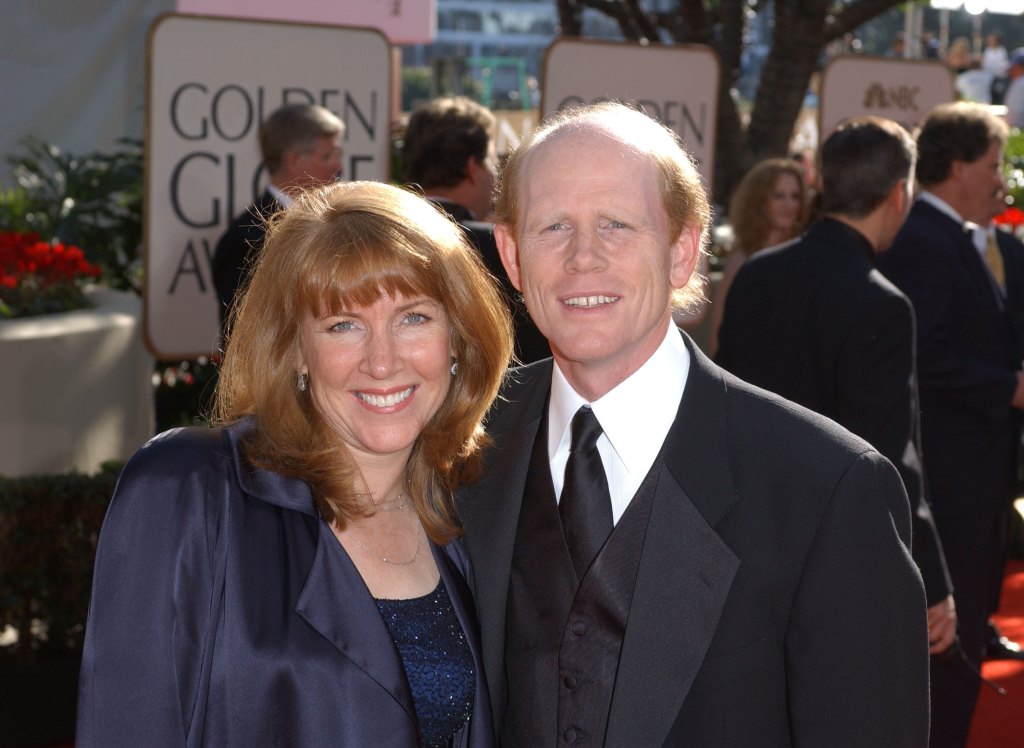 Director Ron Howard and his wife Cheryl attend the 59th Annual Golden Globe Awards at the Beverly Hilton Hotel January 20, 2002 in Beverly Hills, CA.