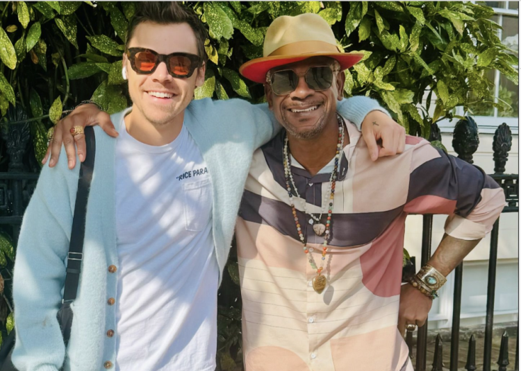 two men posed together