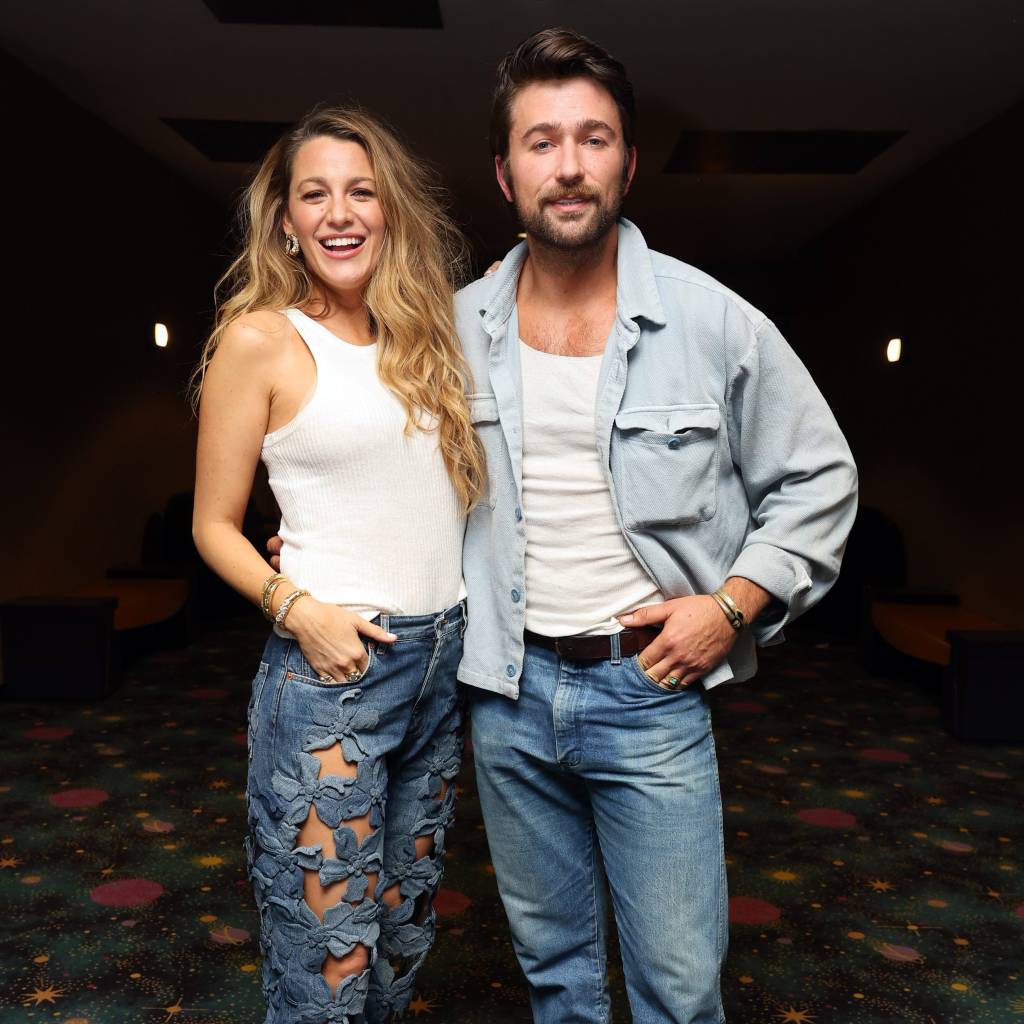 Blake Lively and Brandon Sklenar, 2024