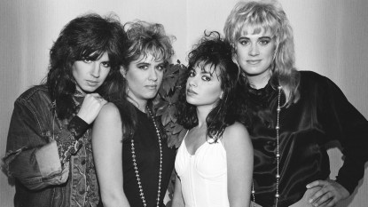 The Bangles (Left to right: Michael Steele, Vicki Peterson, Susanna Hoffs and Debbi Peterson) in 1986