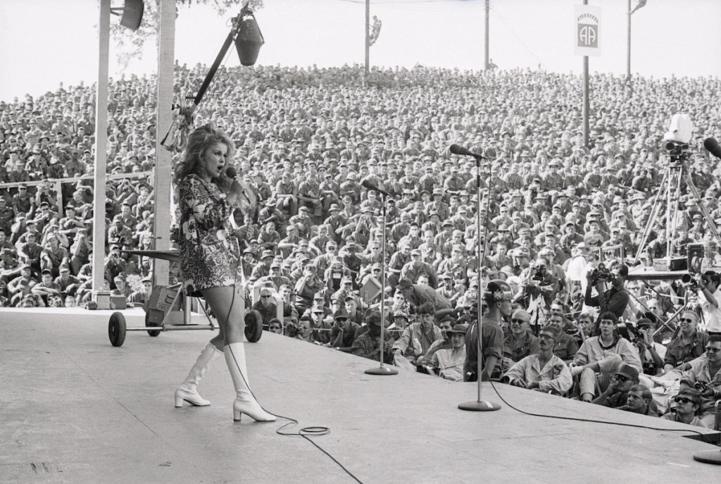 Ann-Margret performs for the troops in Vietnam in 1968