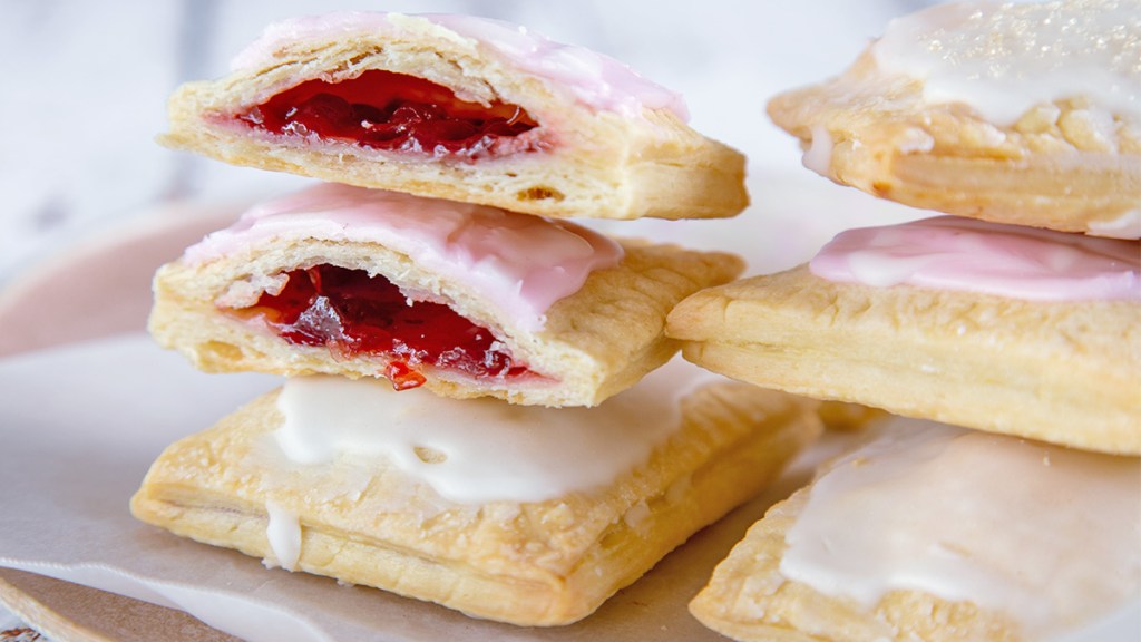 Homemade strawberry-rhubarb jam pop tarts