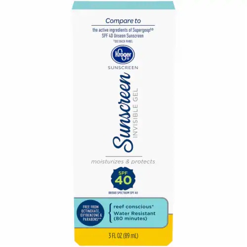 Kroger Sunscreen Invisible Gel SPF 40