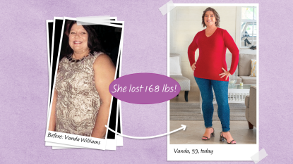 Before and after photos of Vanda Williams who lost 168 lbs with tricks to save money on keto diet