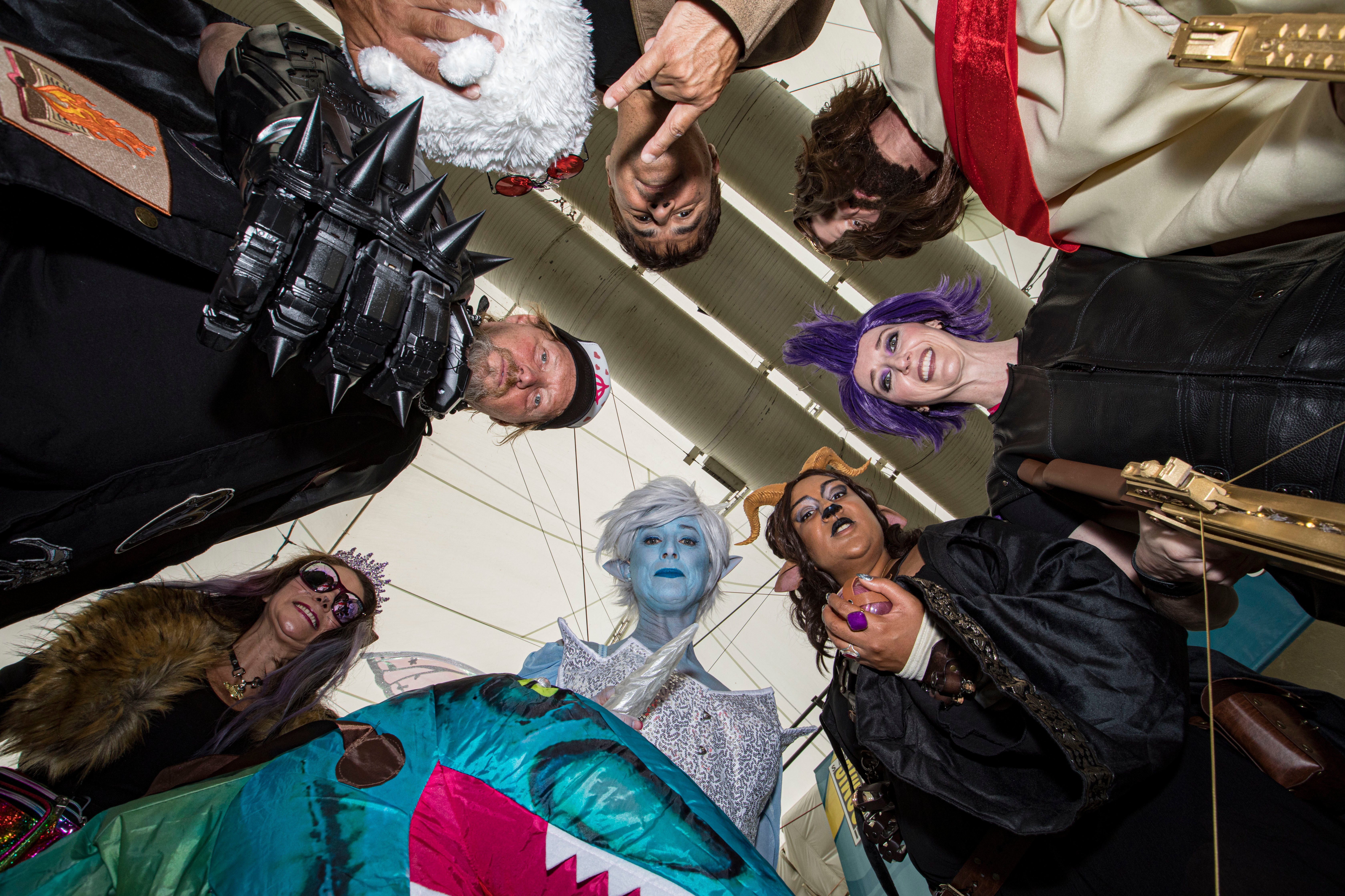 A group of Dungeon Crawler Carl cosplayers pose during Day 2 of 2026 Comic-Con International on July 24, 2026 in San Diego, California.