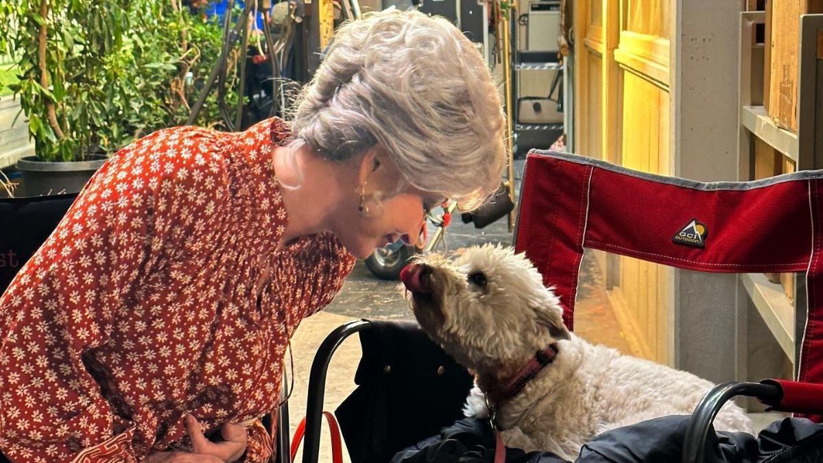 Annie Potts and her dog