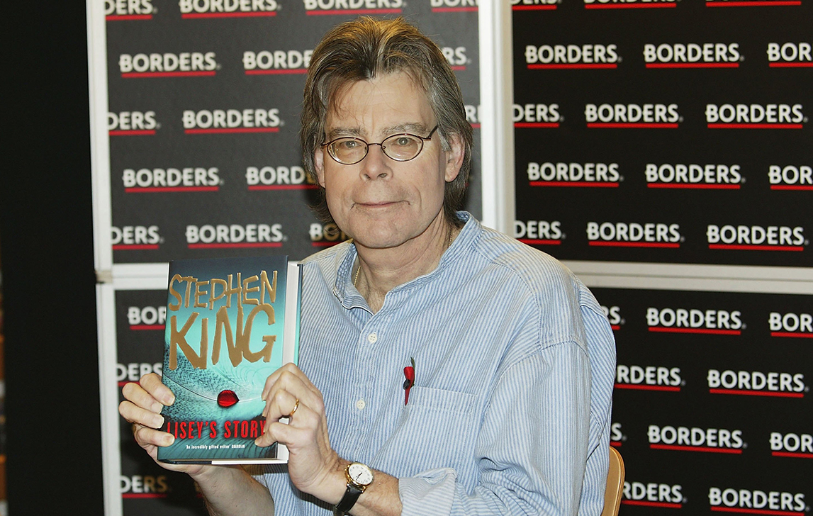 Horror writer Stephen King attends a signing session for his new novel "Lisey's Story" at Borders bookstore on Oxford Street on November 7, 2006 in London, Engl