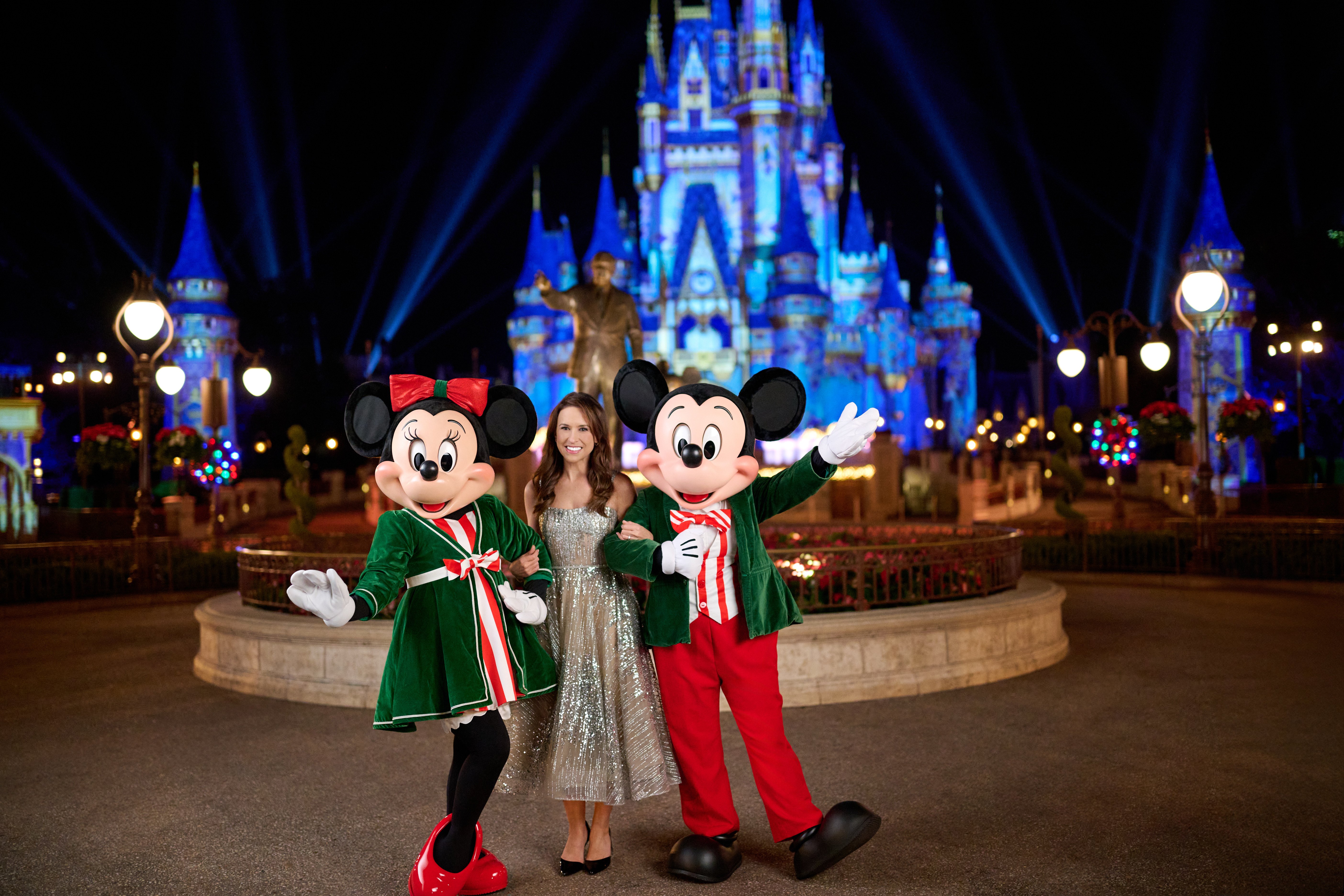 Lacey Chabert with Mickey and Minnie